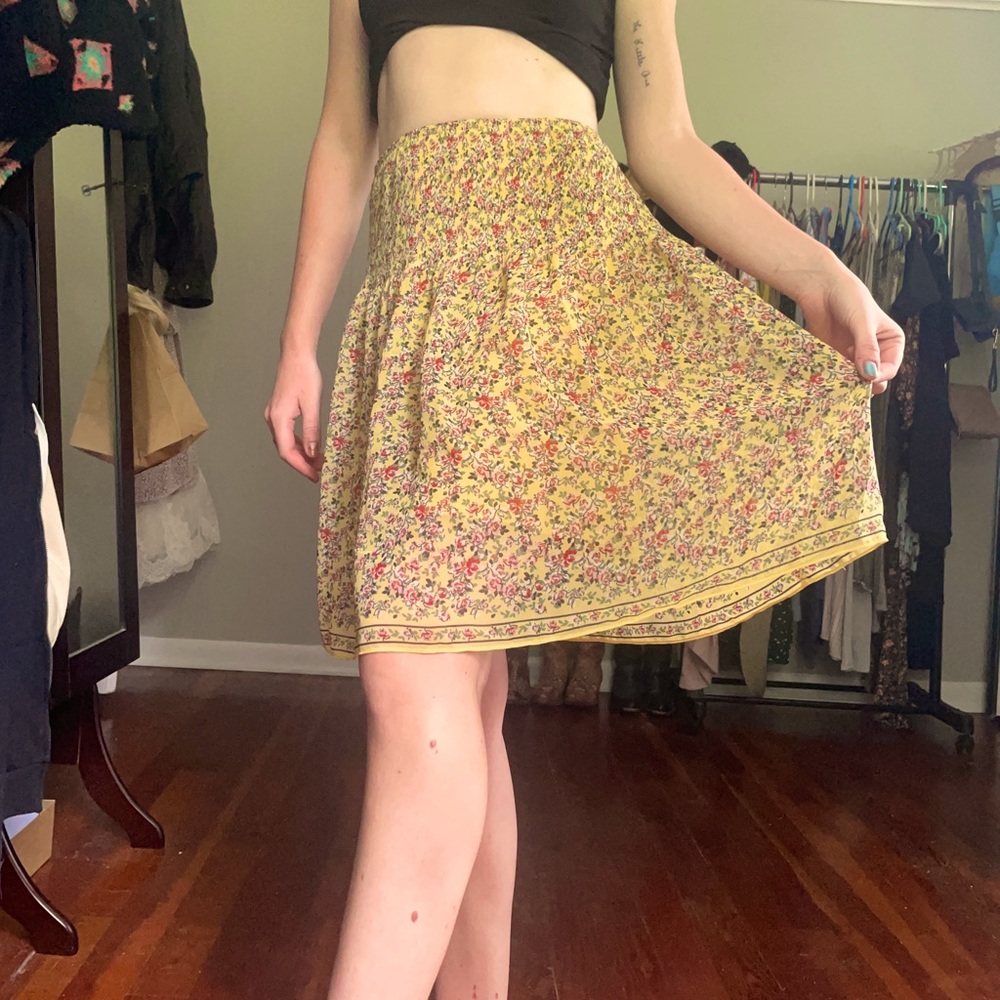 Max Studio Floral Midi Skirt